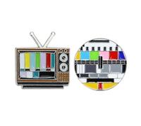 GALPADA Spille Retro in Lega di Zinco a Forma di Schermi Tv 2 Pezzi Regalo Chic e Originale Spille Creative Piccole per Decorazione e Accessori Costume