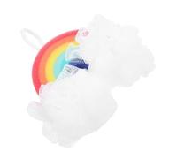 GALPADA Spugna Doccia Arcobaleno Morbida per Accessorio Bagno Portatile Esfoliante Delicato per Sensibile Design Cartone Animato per Bagnetto Quotidiano