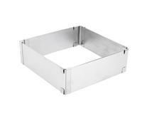 GALPADA Stampo Quadrato Regolabile per Torte in Acciaio Alimentare Mousse Mould per Dolci Utensile Professionale per e Ristoranti