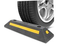 GALPADA Stopper per Ruote in Gomma Resistente Nastro Riflettente Nero, Supporto Forte e Alta Visibilità per Parcheggi Sotterranei e Piazze