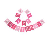 GALPADA Striscione per Festa di Compleanno per Cani in Cotone Rosa, Set 1 Pezzo, Facile da Rimuovere e Non Facile da Rompere, Decorazione per Foto di Compleanno di Cuccioli