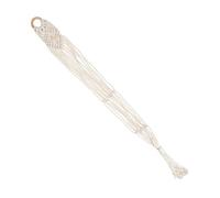GALPADA Supporto da Parete Intrecciato a Mano in Cotone e Lino per Ukulele e Chitarra, Appendino Decorativo in Macramè Bianco 125 Cm per Strumenti Musicali e Arredo Casa