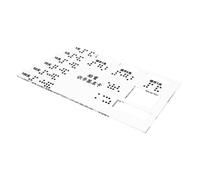 GALPADA Supporto Firmatario Braille Acrilico per Non Vedenti, Ausilio Identificatore Denaro in Braille, Tavola Numerica Tattile Portatile per Ipovedenti, Uso in Negozi e Viaggi