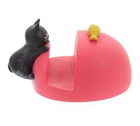 GALPADA Supporto per da Tavolo e Telefono Fermo in Resina a Forma di Gatto Rosso, Stabile e Adorabile, per Guardare Film