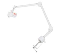 GALPADA Supporto per Microfono da Tavolo con Clip Regolabile Bianco, Braccio Sospeso per Microfono Yz-38 per Streaming e Canto