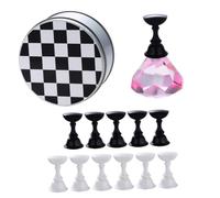 GALPADA Supporto per Nail Art Forma di Scacchiera con Base Magnetici per Pratica Manicure Professionale e Uso Domestico