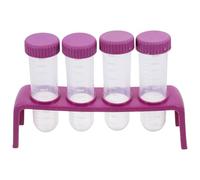 GALPADA Supporto per Provette da Laboratorio 4 Fori in Plastico, Set Multifunzione Facile da Usare per Esperimenti Scientifici e Appassionati di Scienza