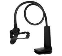 GALPADA Supporto per Smartphone e Tablet con Base a Spirale in Abs Nero, Doppia Clip Stabile e Resistente per Scrivania, Compatibile con Dispositivi Sotto 6,3 Pollici