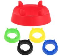 GALPADA Supporto Rotondo per Palline da Basket e Calcio in Plastica Set da 5 Pezzi Multicolore Portapalle Sportivo Stabile e Salvaspazio per Uso Indoor Facile da Montare e Trasportare