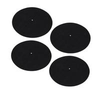 GALPADA Tappetino per Giradischi in Feltro Nero 4 Pezzi Assorbimento Shock e Montaggio Facile per Dischi in Vinile e Giradischi Antistatico