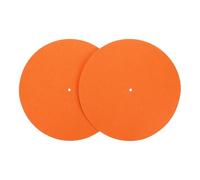 GALPADA Tappetino per Giradischi in Feltro Resistente Arancione Antiscivolo per Dischi in Vinile, Accessorio per Giradischi Vintage e Lettore Dischi Vinile