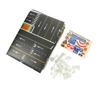 GALPADA Tappeto Gioco Segnali Stradali per Educativo con Mappa Città e Segnali Giocattoli per Imparare Regole Traffico e Sicurezza per Ragazzi