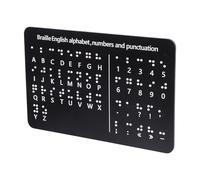GALPADA Tavola Didattica Braille per Principianti e Ragazzo Ragazza Ciechi, Lettere e Numeri Punti Rialzati, Segni di Punteggiatura, per Casa e Scuola