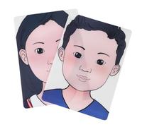GALPADA Tavoletta per Pratica Trucco Lavabile con Volti e Bambina Strumento Sicuro con Arrotondati per Esercizi Face Painting e Applicazione Makeup