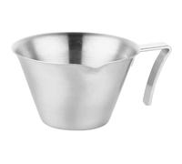GALPADA Tazzina Espresso Beccuccio e Manico Comodo in Acciaio Inox | Argento, Uso per Latte Art e Caffetteria, Design Leggero, Tazzina per Caffè Multiuso
