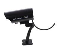 GALPADA Telecamera Finta Simulazione Alta LED Lampeggiante, Telecamera Cctv Esterna Staffa Regolabile, Alimentata a Pannello Solare o Batterie Aaa (senza Batteria), per Sicurezza Casa