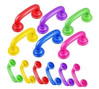 GALPADA Telefono Giocattolo per Bambini Set da 12 in Abs Sicuro e Resistente, Telefoni per Sussurri per Uso in Casa e Aula, Giochi Educativi lo Sviluppo del Linguaggio