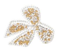 GALPADA Termoadesiva a Forma di Fiocco 6cm Colore Giallo in Resina e Colla a Caldo Decorativa e Delicata e Maglioni