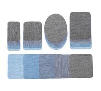 GALPADA Toppe Termoadesive per Jeans in Denim Adesive per Vestiti 25 Pezzi Set Rettangolari e Circolari Riparazione e Rinforzo Abbigliamento per Festival