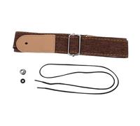 GALPADA Tracolla per Ukulele Uso Confortevole e Fissaggio Sicuro Stile Country Colore Caffè in Cotone e Pelle Vera per Spalle e Accessori Musicali