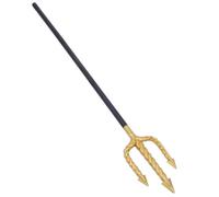 GALPADA Tridente Spirale in Plastica Dorata per Costume da Diavolo, Accessorio Versatile e Leggero per Feste di Halloween, Design Gotico Elegante e Pratico da Trasportare