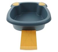 GALPADA Vasca Lavatoio per Orecchie di Gatto in Pp, Lavabo per Lavaggio Mani e Viso Asse Nascosto, Design Unico e Resistente Colore Blu Colore Casuale