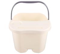 GALPADA Vasca per Pediluvio Bianca in Plastica con Massaggiatore e Coperchio, Resistente e Facile da Pulire, per Spa a Casa e Uso Familiare