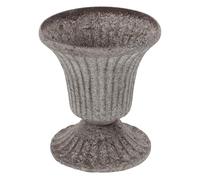 GALPADA Vaso Commemorativo per Tombe in Ferro Resistente, Portafiori da Esterno per Cimitero, Decorazione Lapide Design Vintage Grigio per Fiori Freschi o Artificiali, Uso Funerario