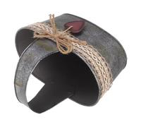 GALPADA Vaso in Ferro Zincato Vintage con Sacco di Juta, Secchio Rustico Multifunzionale per Piante e Verdure, Decorazione da Tavolo per Esterni e Centrotavola Natalizio