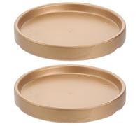 GALPADA Vassoio Portafiori in Ceramica 2 Pezzi Fondo Piatto per Balcone e Giardino, Protezione Superfici da Acqua e Terra, per Vacanze Estive