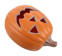 GALPADA Veranda in Plastica per Tavolo da Giardino O Decorazione per Il Ringraziamento, Prato, Dolcetto di Halloween - Luce LED Luminosa per Feste | Zucca E Zucca di Halloween con Faccia