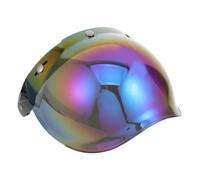 GALPADA Visiera per Casco Moto a Tre Bottoni Standard in PC Trasparente | Schermo per Casco Scooter, Protezione Antigraffio Sgancio Rapido, Visione Chiara per Guida Urbana