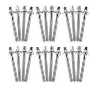 GALPADA Viti di Tensione per Batteria 6mm X 60mm 24 Pezzi, Componenti Hardware per Batteria e Accessori per Strumenti a Percussione, Tiranti per Rullante Compatibili per Scuole e