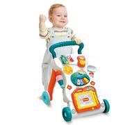 GalPat Baby Bevande Bimby, Deambulatore primi passi. Ruote con velocità regolabile. Contiene strumento musicale, Lavagna e giocattoli di intrattenimento, 12+ mesi, facile montaggio (BIANCO)