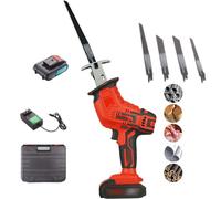 GALPBBCADE Sega Ossa Elettrica da Macellaio Portatile Multifunzione Segaossa Macellaio con 4 Lame da Sega Sega a Gattuccio Batteria per Tagliare Le Ossa Bacon Bistecca,A