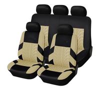 GALSOR Coprisedile Per Auto Blu Set Universale Con Tracce Di Pneumatici Dettagli Per Lo Styling Completo Coprisedili Fodere(Orange-9PCS)