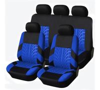 GALSOR Coprisedile Per Auto Blu Set Universale Con Tracce Di Pneumatici Dettagli Per Lo Styling Completo Coprisedili Fodere(Gray-9PCS)