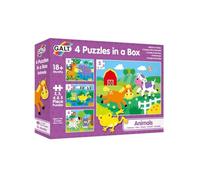 Galt Toys, 4 Puzzles in a Box - Animals, Animal Jigsaw Puzzle for Kids, Ages 18 Months Plus