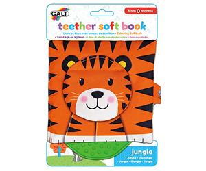 Galt Toys, Teether Soft Book - Jungle, Baby Teether & Soft Book Toy, Ages 0 Months Plus
