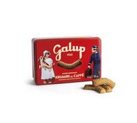 Galup Krumiri Piemontesi al gusto caffè, Biscotti al Burro e Uova Freshe, Dotati di Scatola di Latta Litografata Realizzata per Conservare le Caratteristiche del loro Sapore Classico - 250 g