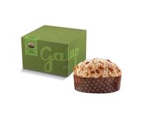 Galup Panettone Artigianale con Mele Candite e Cannella a Lievitazione Naturale, Senza Uvetta e Canditi, Guarnito con Glassa alle Nocciole, Mandorle e Granella di Zucchero - 750 g