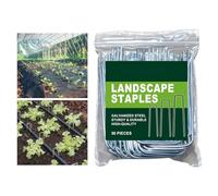 Galvanized Garden Stakes, Ground Support Pins, 50 pezzi per Lawn Utility, Sturdy Outdoor Feature, Household Utility Category, Tent Stakes for Backyard Fence Camping Yard Patio