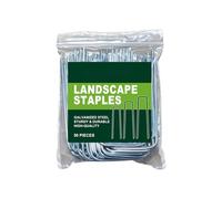 Galvanized Ground Pins, Heavy Duty Lawn Stakes, Metal Landscape Anchors, Rust Resistant Garden Fixing Clips for Lawn Backyard Fence Outdoor Camping Secure Turf Fabric Edging Use 4x0.22x10cm