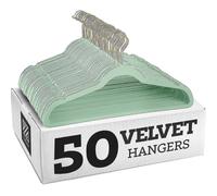 (galvanized hook, Avocado Green) 10pcs Non-slip Velvet Hangers - Suit Hangers
