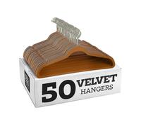 (galvanized hook, mocha brown) 10pcs Non-slip Velvet Hangers - Suit Hangers