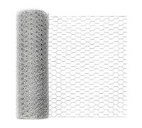 Galvanized Metal Floral Chicken Wire Fence - Heavy Duty Garden Netting | Durable Iron Wire Roll for Pets Animal Enclosures, Plant Trellis, Flower Bed Protection, Backyard Farm DIY Projects