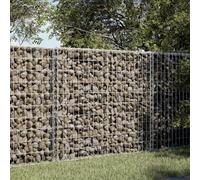 Galvanized Steel Gabion Basket with Cover 150x100x100 cm - Heavy Duty Rustproof Mesh Cage for Landscaping, Garden Decoration Retaining Walls - Easy No-Tool Assembly, Spacer Hooks Included