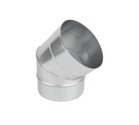 Galvanizzato Acciaio Gomito 45 Gradi Camino Canna Fumaria Curva Tubo Multi Fuel