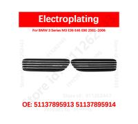(Galvanoplastica) per BMW Serie 3 M3 E36 E46 E90 2001-2006 Auto Lato Anteriore Fender Vent Grill Griglia
