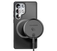 Galvanox Caricabatterie magnetico da 25 W per Samsung Galaxy S26/S25/S24/S23 serie & serie Z Fold, certificato Qi2.2, compatibile con MagSafe, ricarica rapida wireless, cavo USB-C da 1,8 m, nero